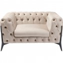 Fauteuil Bellissima velours beige Kare Design
