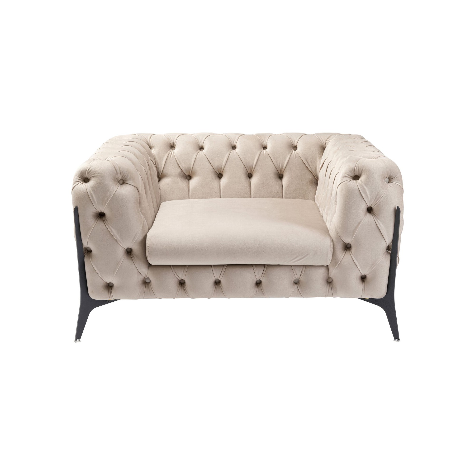 Fauteuil Bellissima velours beige Kare Design