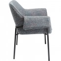 Chaise avec accoudoirs Bess Flitter grise Kare Design