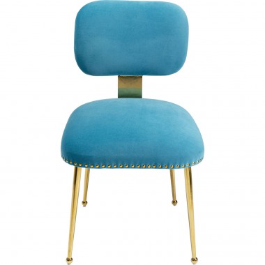 Chaise Geraldine velours bleu Kare Design