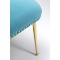 Chaise Geraldine velours bleu Kare Design