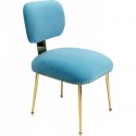 Chaise Geraldine velours bleu Kare Design