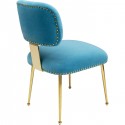 Chaise Geraldine velours bleu Kare Design