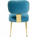 Chaise Geraldine velours bleu Kare Design