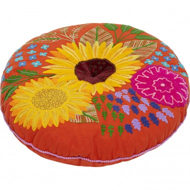 Coussin de sol Girasole orange 75cm Kare Design