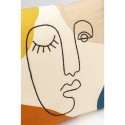 Coussin Face Art 50x50cm écru Kare Design