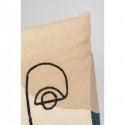 Coussin Face Art 50x50cm écru Kare Design