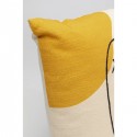 Coussin Face Art 50x50cm écru Kare Design