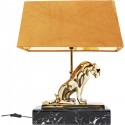 Lampe léopard doré effet marbre noir Kare Design