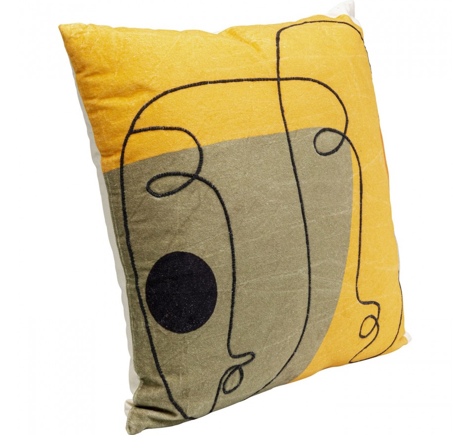 Coussin Face Art 50x50cm Kare Design