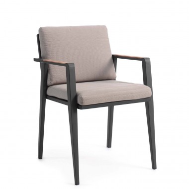 Chaise de jardin Antibes gris anthracite Gescova