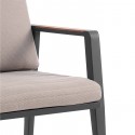 Chaise de jardin Antibes gris anthracite Gescova