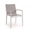 Chaise de jardin avec accoudoirs Bari blanche Gescova