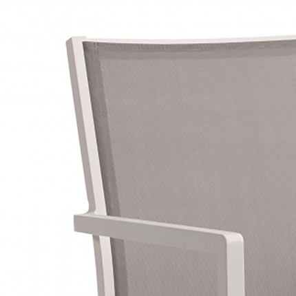 Outdoor chair with armrests Bari white Kare Design