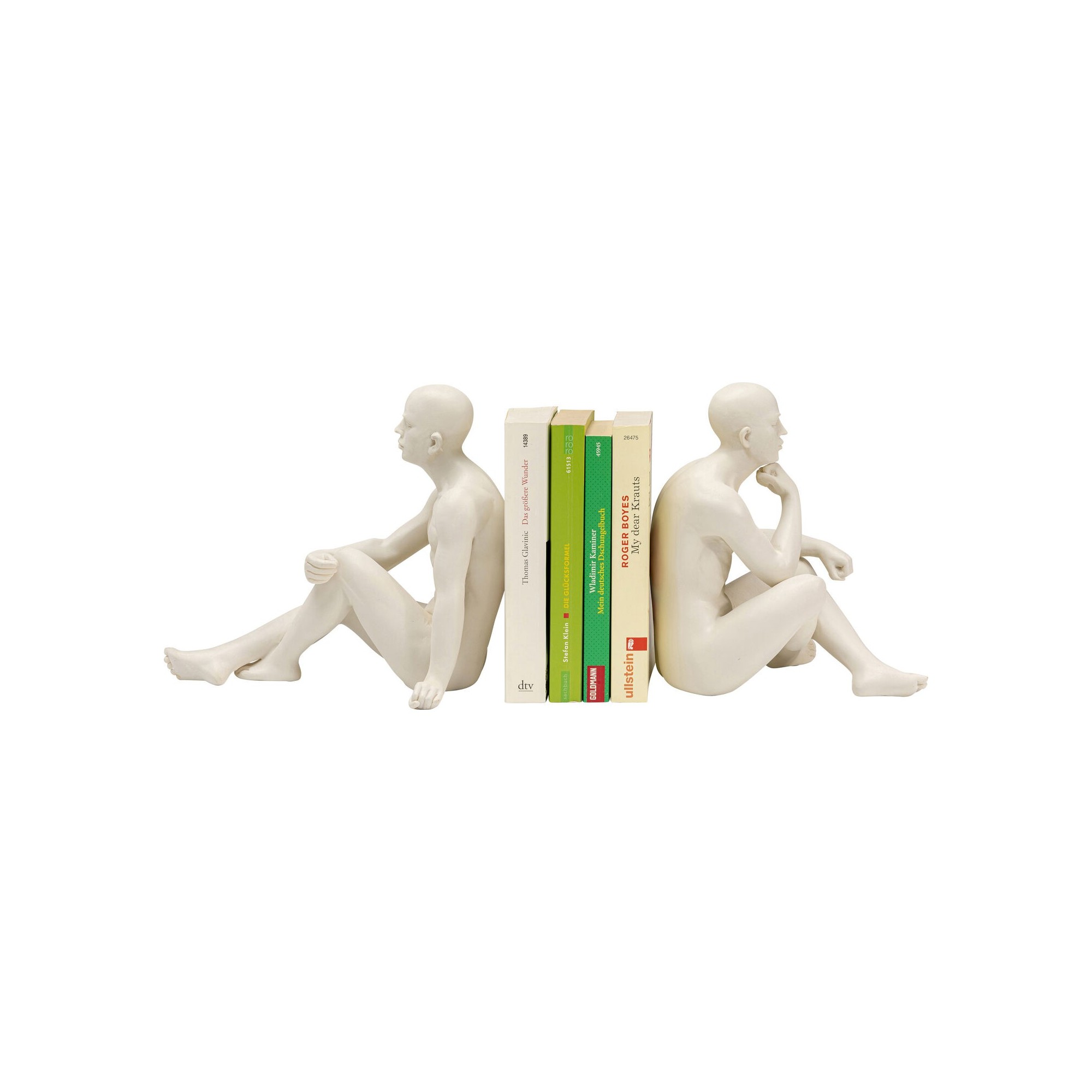 Serre-livres hommes assis blancs set de 2 Kare Design