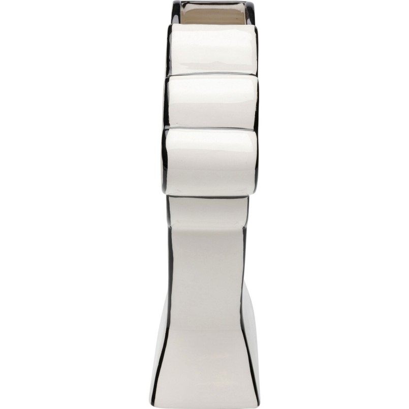 Vase Favola femme buste blanc et noir Kare Design