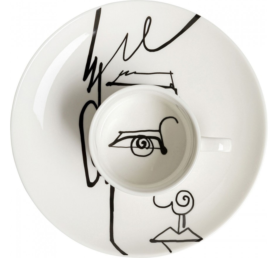 Tasses Viso Uomo set de 4 Kare Design