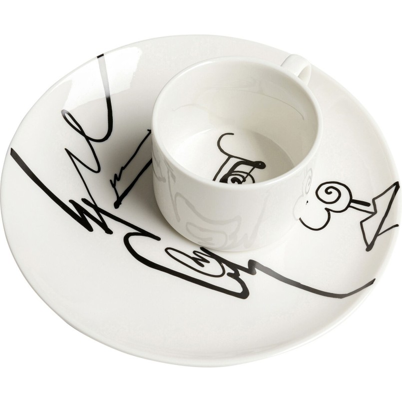 Tasses Viso Uomo set de 4 Kare Design