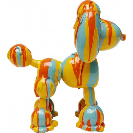 Déco chien jaune coulées de peinture Kare Design