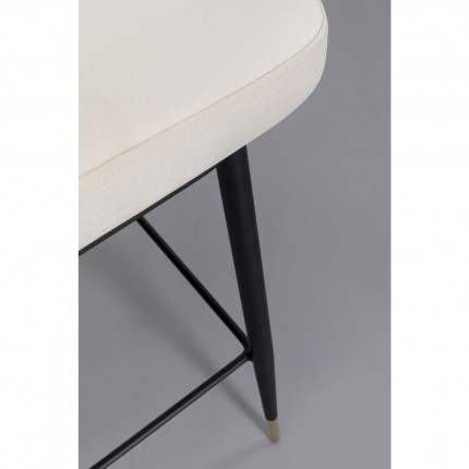 Tabouret de bar Hojas velours beige et taupe Kare Design