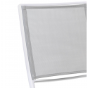 Chaise de jardin pliante Cassis blanche et grise Gescova