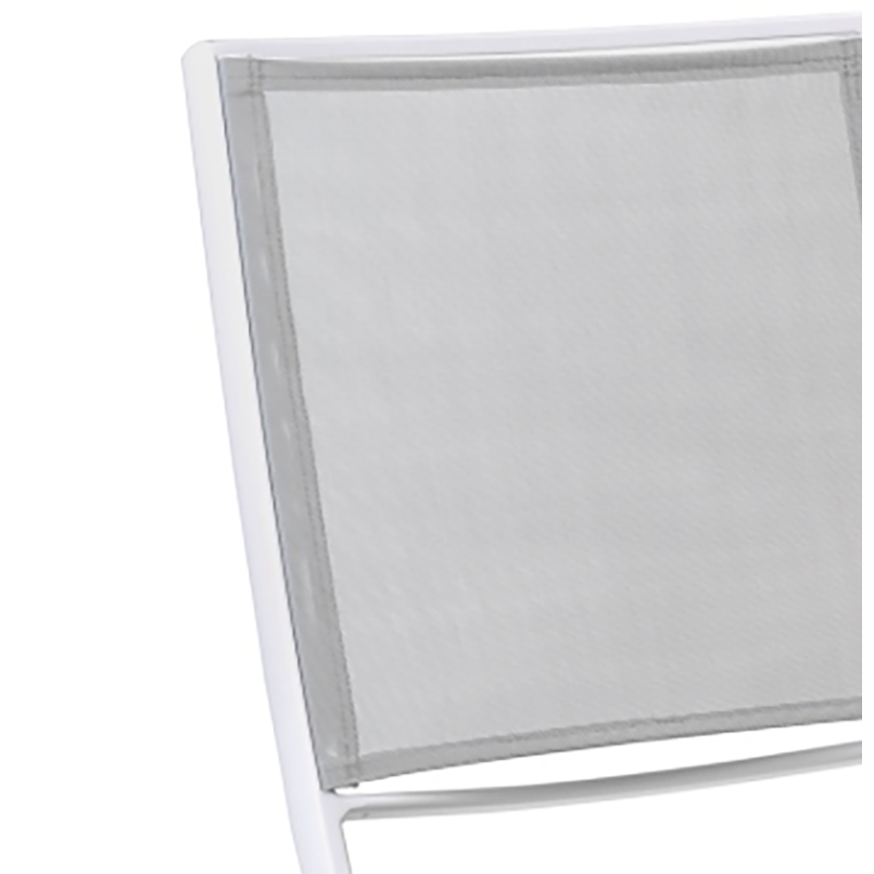 Chaise de jardin pliante Cassis blanche et grise Gescova