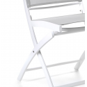 Chaise de jardin pliante Cassis blanche et grise Gescova