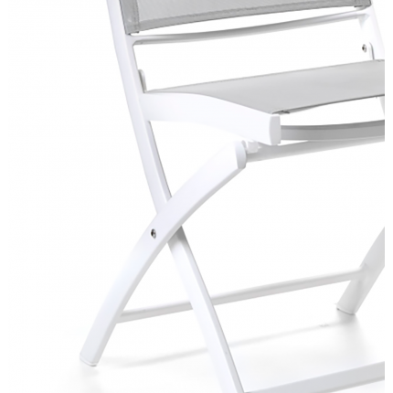 Outdoor folding chair Cassis white and grey Gescova