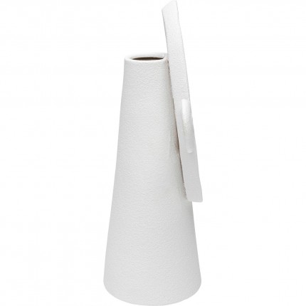 Vase visage bouclé blanc 29cm Kare Design