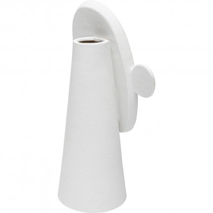 Vase visage bouclé blanc 29cm Kare Design