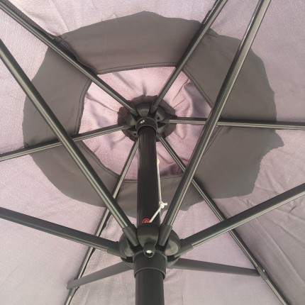 Parasol avec manivelle 300cm gris Gescova