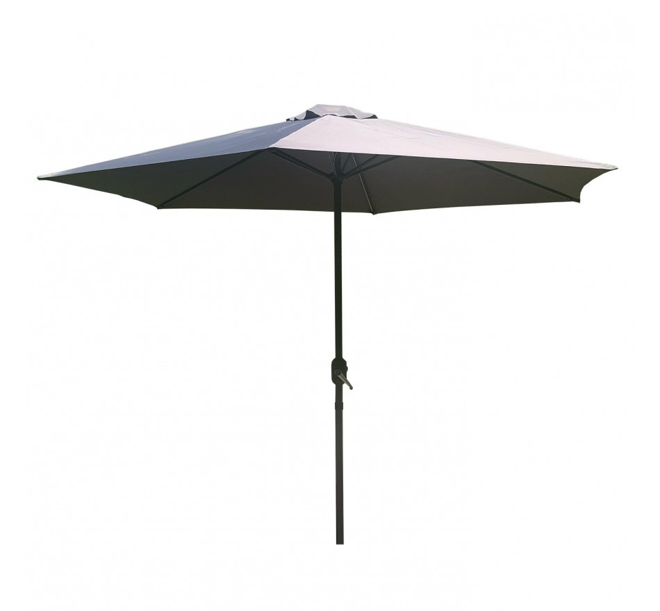 Parasol avec manivelle 300cm gris Gescova