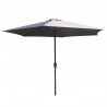 Parasol avec manivelle 300cm gris Gescova