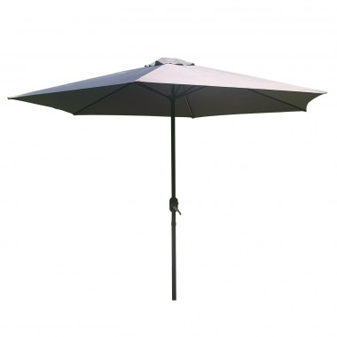 Parasol avec manivelle 350cm gris Gescova