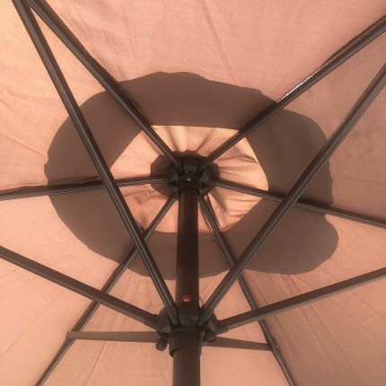 Parasol avec manivelle 300cm taupe Gescova