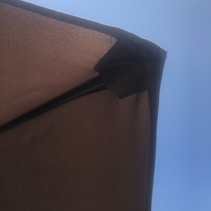 Parasol avec manivelle 350cm taupe Gescova