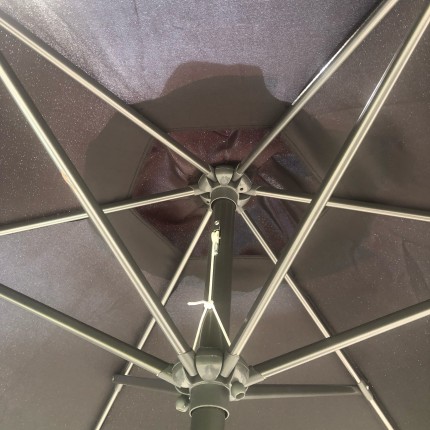 Parasol avec manivelle 300cm noir Gescova