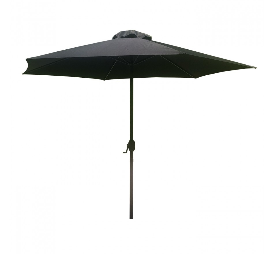 Parasol avec manivelle 300cm noir Gescova