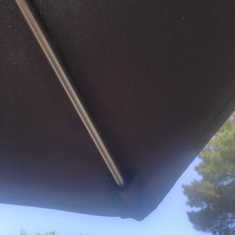 Parasol avec manivelle 300cm noir Gescova