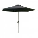 Parasol avec manivelle 350cm noir Gescova