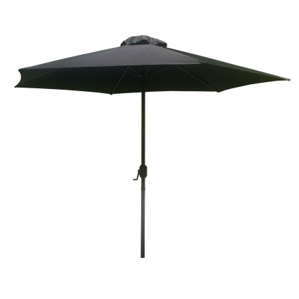 Parasol avec manivelle 350cm noir Gescova