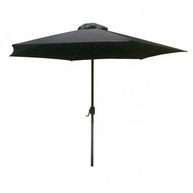 Parasol avec manivelle 350cm noir Gescova