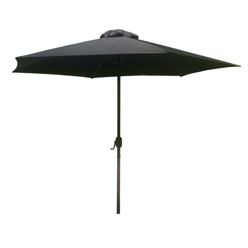 Parasol avec manivelle 350cm noir Gescova