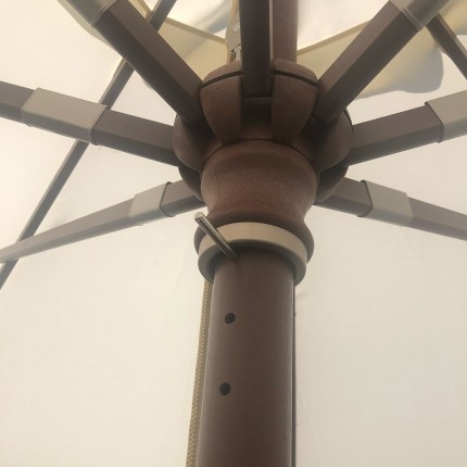 Parasol en bois 350cm écru Gescova