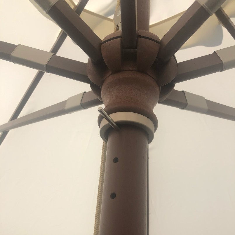 Parasol en bois 350cm écru Gescova