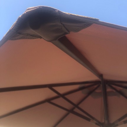 Parasol en bois 350cm taupe Gescova