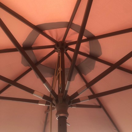 Parasol en bois 300x300cm taupe Gescova