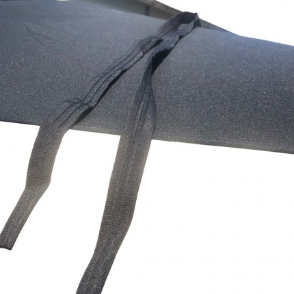 Parasol en bois 350cm noir Gescova