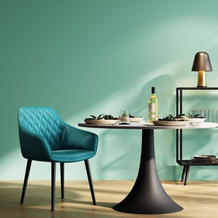 Chaise avec accoudoirs Harry bleue Kare Design