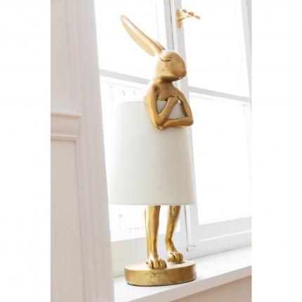Lampe à poser Animal Rabbit doré/blanc 50cm